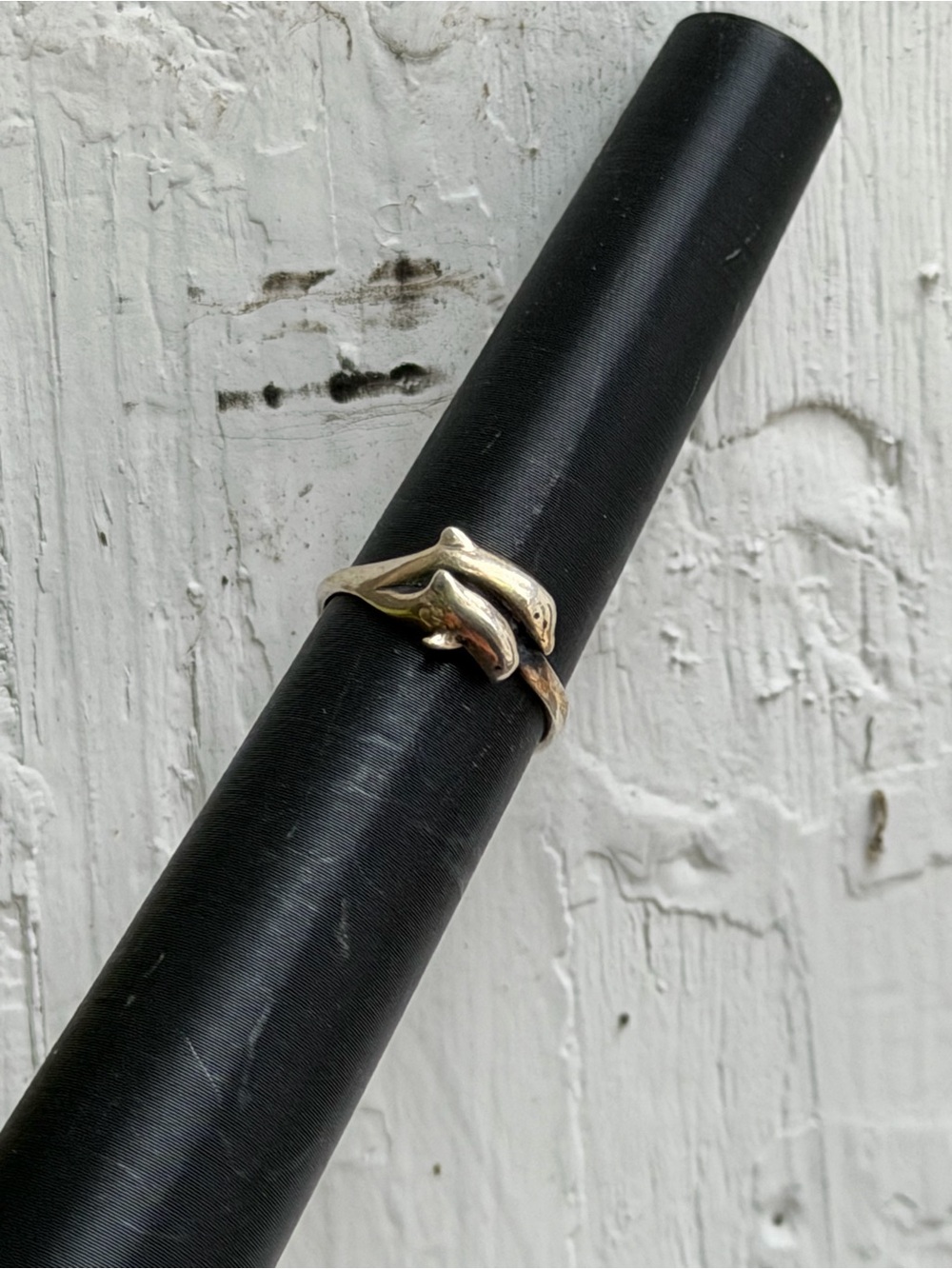 "Double Dolphin Dive" Wrap Ring Sterling Silver 6.5